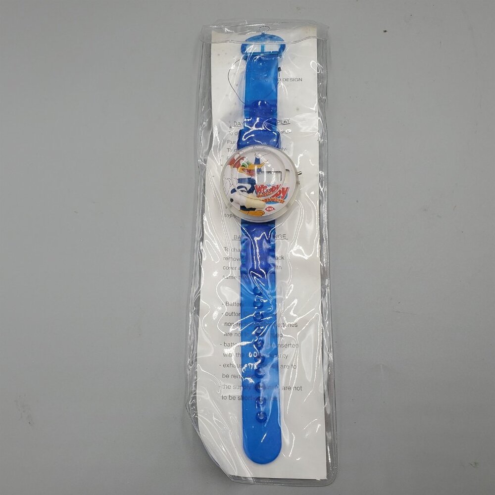 Vintage 2000 Dairy Queen Woody Woodpecker Bubble Watch - Blue - NIP